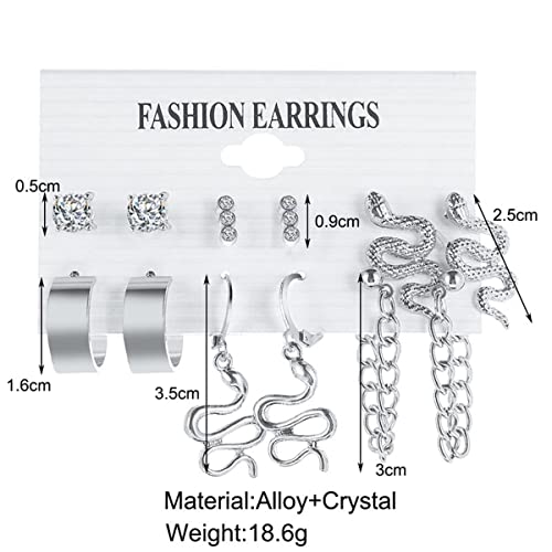 Gold-Plated Drop Earrings with Sparkling Crystals